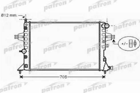 Patron PRS3573 - Радиатор, охлаждение двигателя unicars.by