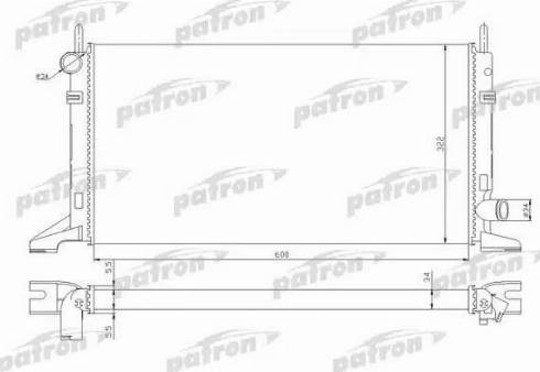 Patron PRS3321 - Радиатор, охлаждение двигателя unicars.by