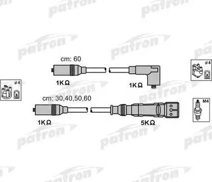 Patron PSCI1000 - Комплект проводов зажигания unicars.by