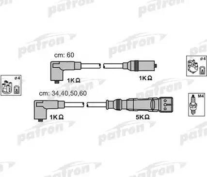 Patron PSCI1003 - Комплект проводов зажигания unicars.by