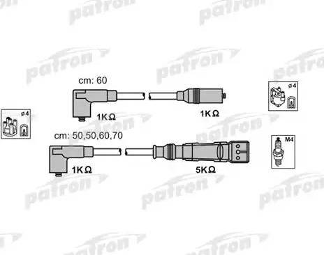 Patron PSCI1013 - Комплект проводов зажигания unicars.by