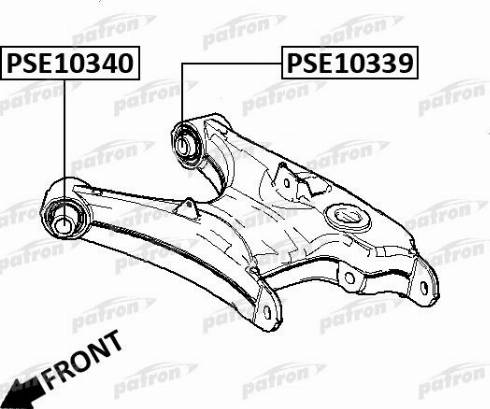 Patron PSE10340 - Сайлентблок, рычаг подвески колеса unicars.by