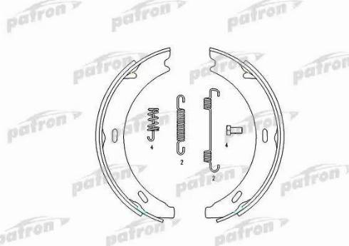 Patron PSP196 - Комплект тормозов, ручник, парковка unicars.by