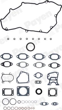 Payen DX391 - Комплект прокладок, головка цилиндра unicars.by