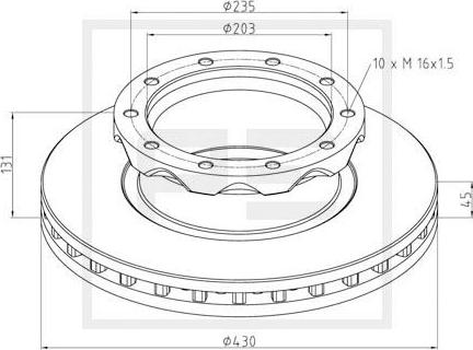 PE Automotive 466.102-00A - Тормозной диск unicars.by