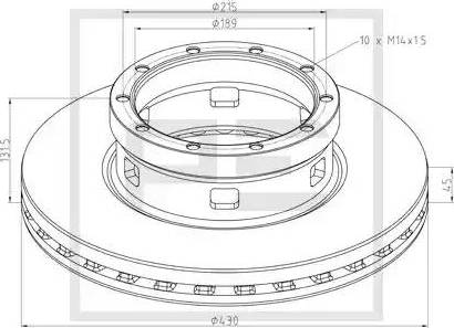 PE Automotive 066.803-10A - Тормозной диск unicars.by