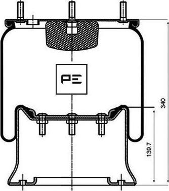 PE Automotive 084.040-71A - Кожух пневматической рессоры unicars.by