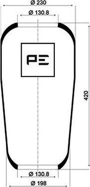 PE Automotive 084.062-70A - Кожух пневматической рессоры unicars.by