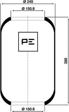 PE Automotive 084.008-70A - Кожух пневматической рессоры unicars.by