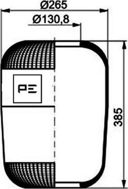 PE Automotive 084.030-70A - Кожух пневматической рессоры unicars.by