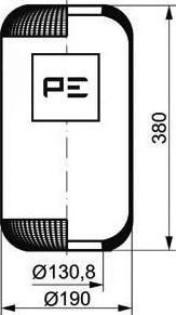 PE Automotive 084.031-70A - Кожух пневматической рессоры unicars.by