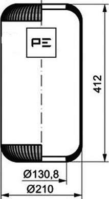 PE Automotive 084.033-70A - Кожух пневматической рессоры unicars.by