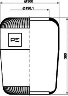 PE Automotive 084.029-70A - Кожух пневматической рессоры unicars.by