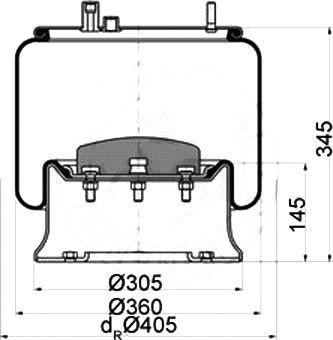 PE Automotive 084.073-71A - Кожух пневматической рессоры unicars.by