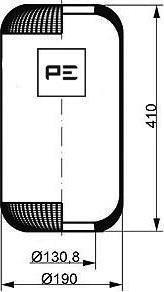 PE Automotive 084.077-70A - Кожух пневматической рессоры unicars.by