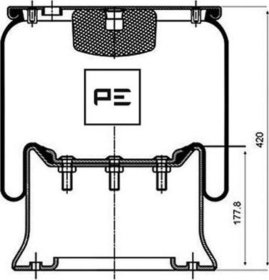 PE Automotive 084.114-73A - Кожух пневматической рессоры unicars.by