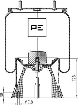 PE Automotive 084.347-71A - Кожух пневматической рессоры unicars.by