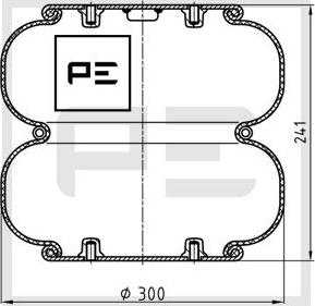 PE Automotive 084.359-71A - Кожух пневматической рессоры unicars.by