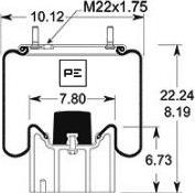 PE Automotive 084.324-71A - Кожух пневматической рессоры unicars.by