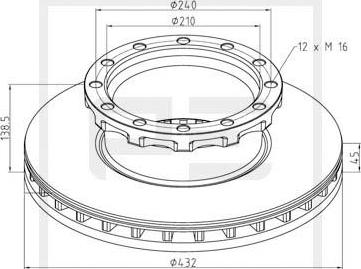 PE Automotive 026.667-10A - Тормозной диск unicars.by