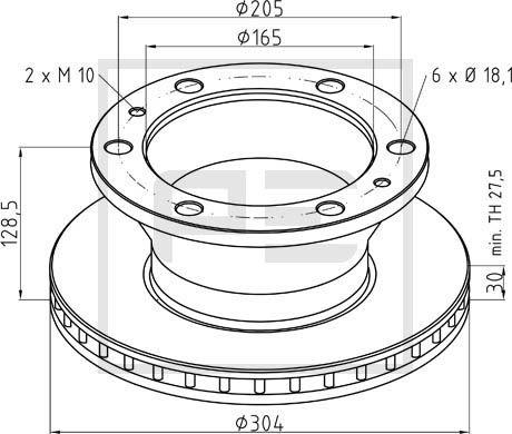 PE Automotive 026.677-10A - Тормозной диск unicars.by