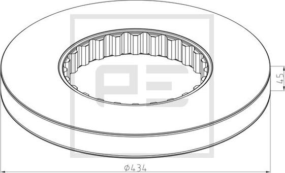 PE Automotive 146.211-10A - Тормозной диск unicars.by