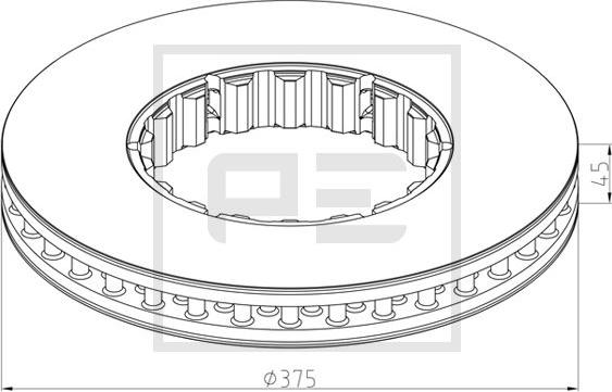 PE Automotive 146.224-10A - Тормозной диск unicars.by