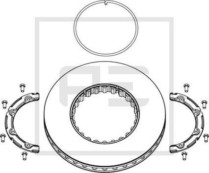 PE Automotive 146.223-00A - Тормозной диск unicars.by