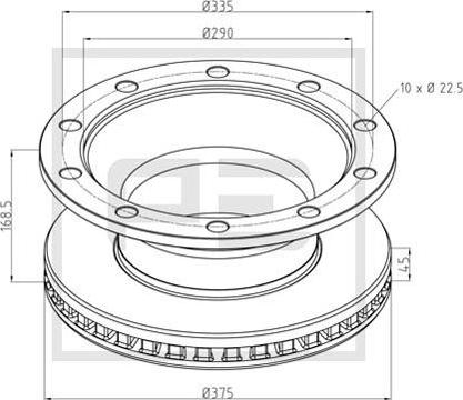 PE Automotive 296.005-00A - Тормозной диск unicars.by