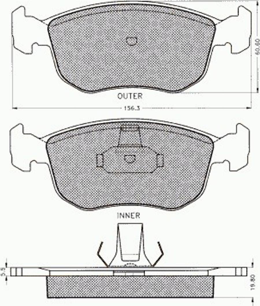 Pex 7451 - Тормозные колодки, дисковые, комплект unicars.by