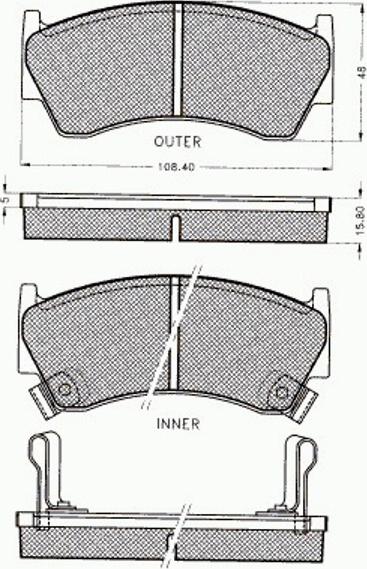 Pex 7412 - Тормозные колодки, дисковые, комплект unicars.by