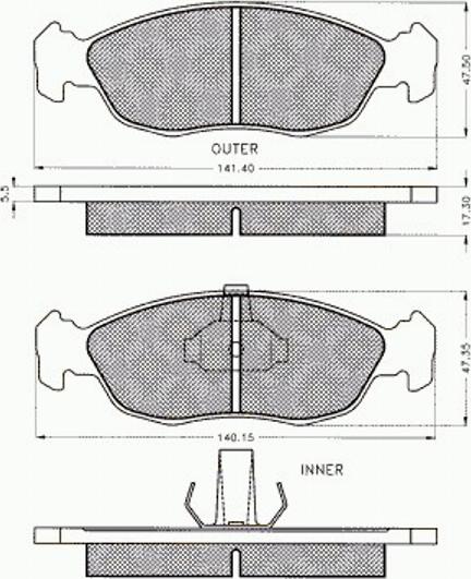 Pex 7.430 - Тормозные колодки, дисковые, комплект unicars.by