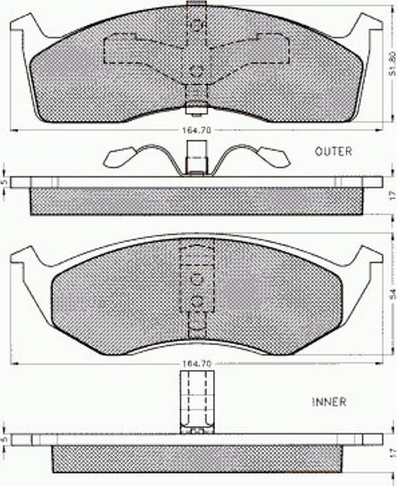 Pex 7422 - Тормозные колодки, дисковые, комплект unicars.by