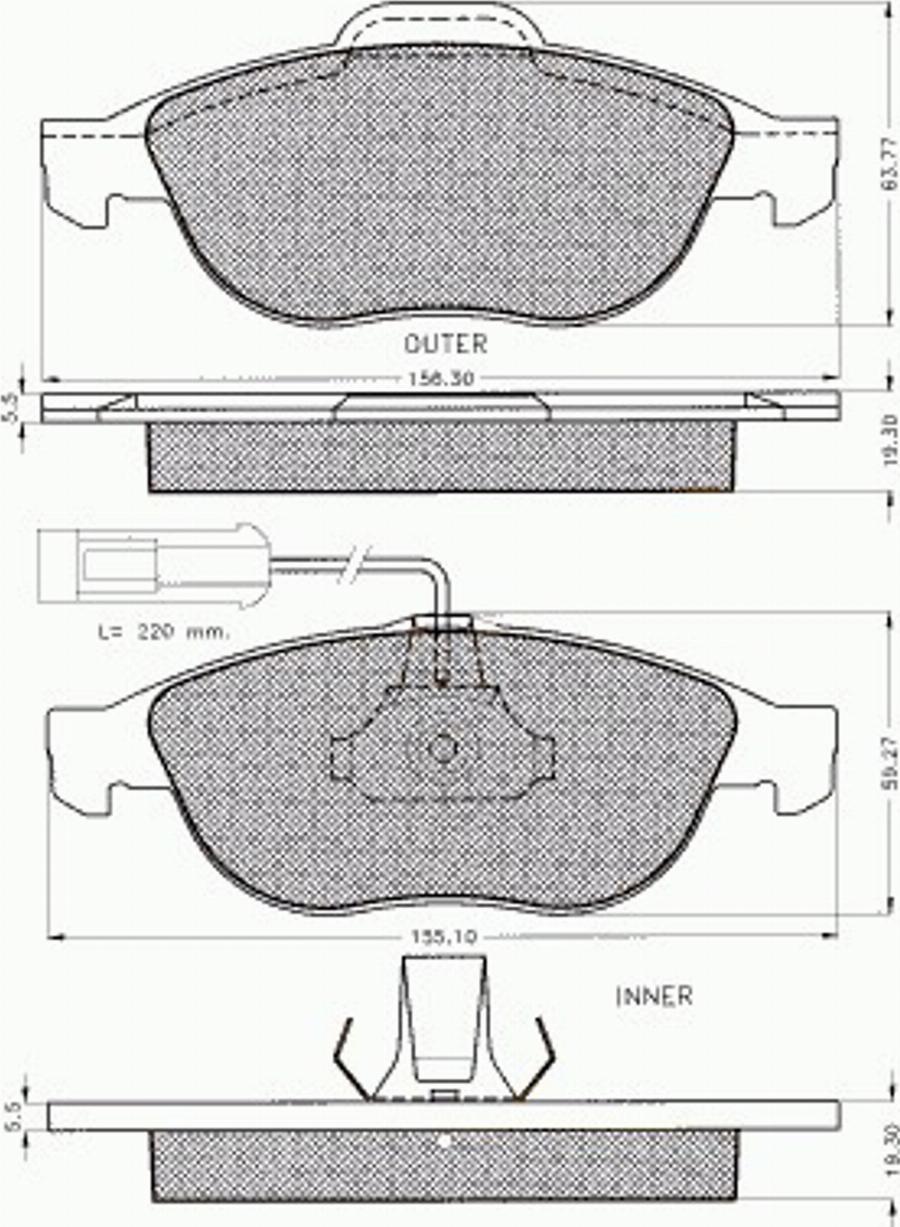 Pex 7474 - Тормозные колодки, дисковые, комплект unicars.by