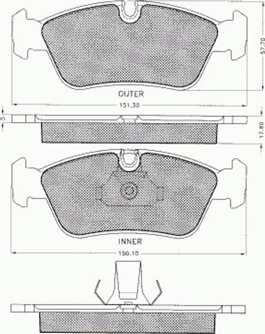 Pex 7.513 - Тормозные колодки, дисковые, комплект unicars.by