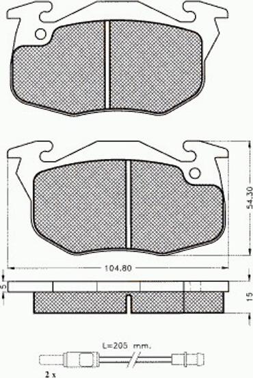 Pex 7.058 - Тормозные колодки, дисковые, комплект unicars.by