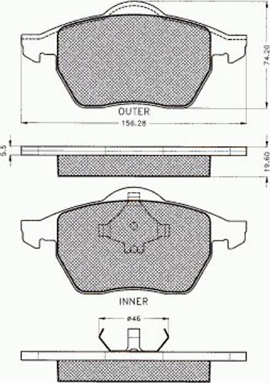 Pex 7.295 - Тормозные колодки, дисковые, комплект unicars.by