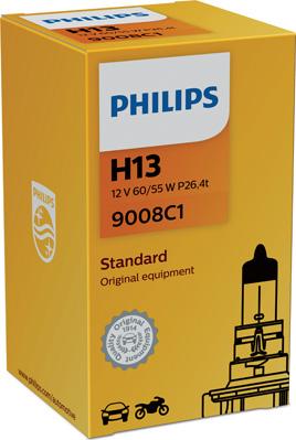 PHILIPS 9008C1 - Лампа накаливания, фара дальнего света unicars.by