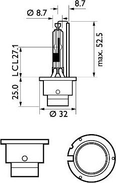 PHILIPS 85126VIS1 - Лампа накаливания, фара дальнего света unicars.by