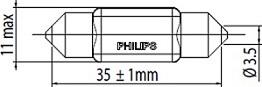 PHILIPS 11854CU60X1 - Лампа накаливания, освещение салона unicars.by