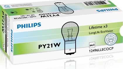 PHILIPS 12496LLECOCP - Лампа накаливания, фонарь указателя поворота unicars.by