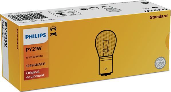 PHILIPS 12496NACP - Лампа накаливания, фонарь указателя поворота unicars.by