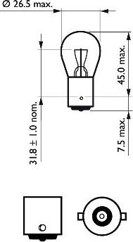 PHILIPS 12498B2 - Лампа накаливания, фонарь указателя поворота unicars.by