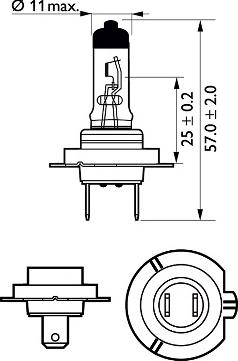 PHILIPS 12972LLECOB1 - Лампа накаливания, фара дальнего света unicars.by