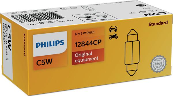 PHILIPS 12844CP - Лампа накаливания, фонарь освещения номерного знака unicars.by