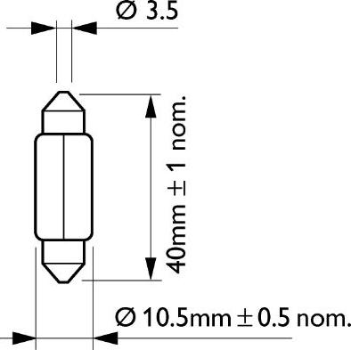 PHILIPS 12866CP - Лампа накаливания, фонарь освещения номерного знака unicars.by