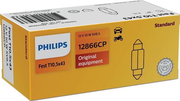 PHILIPS 12866CP - Лампа накаливания, фонарь освещения номерного знака unicars.by