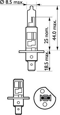 PHILIPS 12258LLECOS2 - Лампа накаливания, фара дальнего света unicars.by