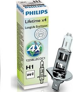 PHILIPS 12258LLECOC1 - Лампа накаливания, фара дальнего света unicars.by