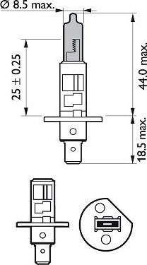 PHILIPS 12258WVUB1 - Лампа накаливания, фара дальнего света unicars.by